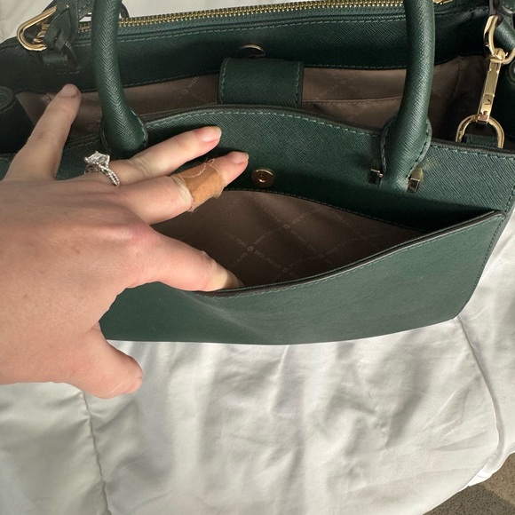 Dark Green Michael Kors purse - Picture 10 of 10